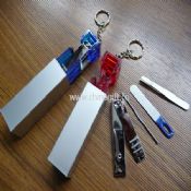 Compact manicure set with keychain