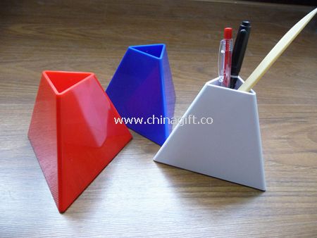 Pyramid shape pen holder