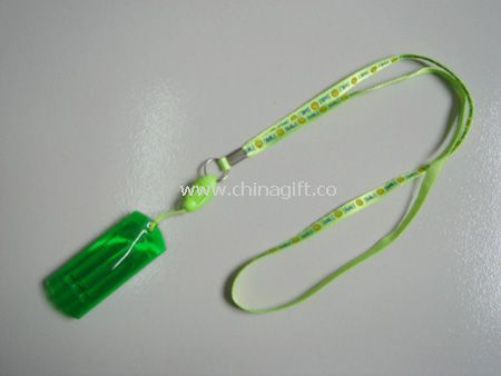 Plastic 3-tone whistle with Lanyard