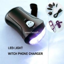 Crank LED Flashlight with Phone Charger China