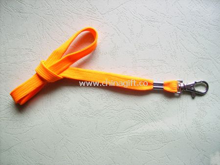 Hollow polyester Lanyard with Keychain