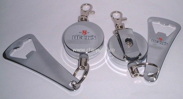 Metal pull reel with Bottle Opener