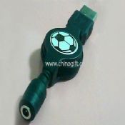 USB male to DC3511 female charging/data retractable cable