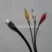 USBA male to 3X RCA  AV cable