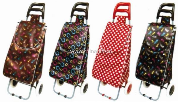 600D polyester with PVC coated Shopping trolley bag