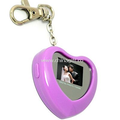 Keychain heart shape digital photo frame