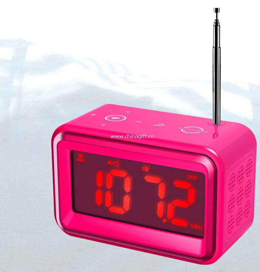 LCD Radio Clock with Speakers