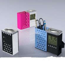 Metal penholder with calendar China