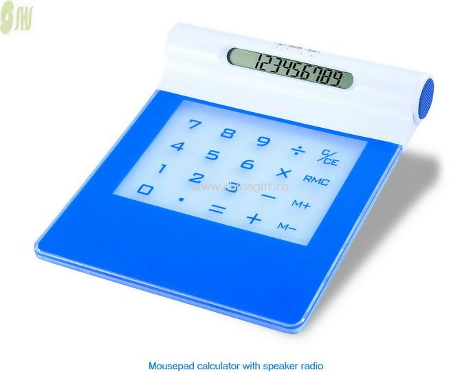 Multifunctional calculator with mousepad and usb hub
