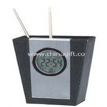 Leather Penholder with clock display China