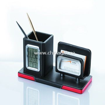 Leather Penholder Namecard & Mobile phone holder