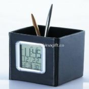 Clock Leather Penholder