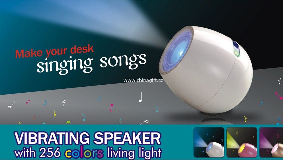 Speaker with 256 colors living color light