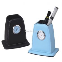 Pen holder Leather quartz clock China