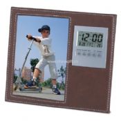 Leather photo clock