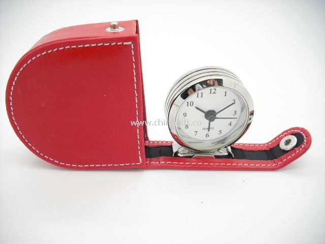 PU leather alarm clock