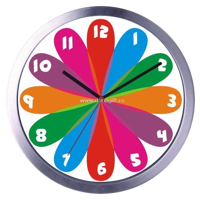 Metal colorful wall clock