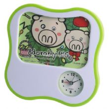 Plastic table clock with Photo Frame China