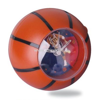 Plastic basketball sport alarm clock