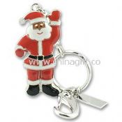 Metal Santa Claus USB Flash Drive with Keychain medium picture