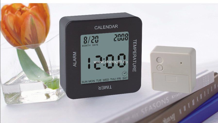 4 SIDED  ROTATING ALARM CLOCK WITH DIFFERENT FUNCTIONS