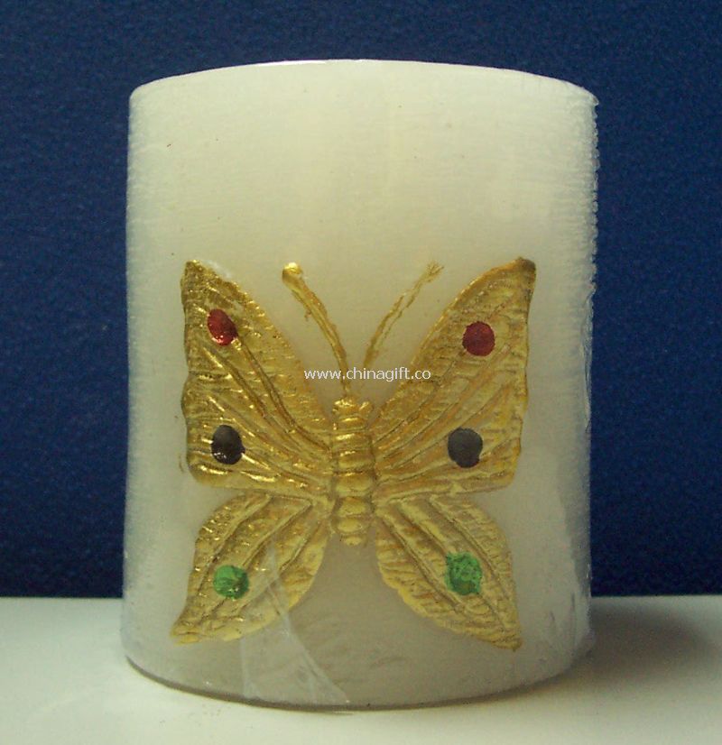 Column Carving Butterfly Candle