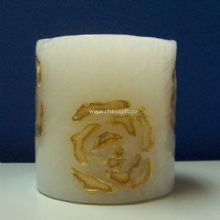Column Shape Engraving Flower Candle China