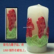 Column Carving Christmas Oldster Candle