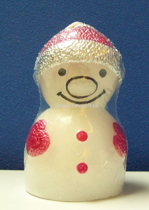 Small Snow Man Candle