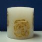 Column Shape Engraving Flower Candle small pictures