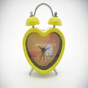 heart-sharp metal twin-bell alarm clock