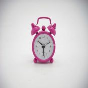 mini cute metal twin-bell alarm clock