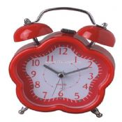 star metal twin-bell alarm clock with light