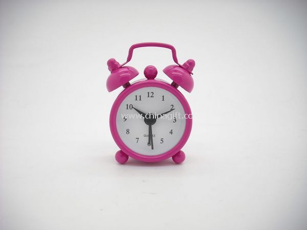 mini cute metal twin-bell alarm clock