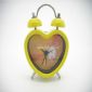 heart-sharp metal twin-bell alarm clock small pictures
