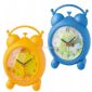 round plastic twin-bell alarm table clock small pictures