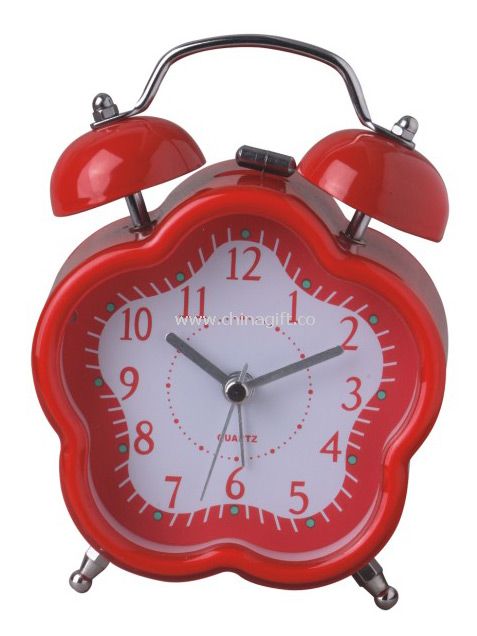star metal twin-bell alarm clock with light