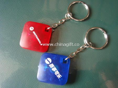 Square Plastic Light Keychain