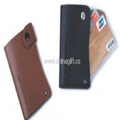 Leather credit card holder with Logo