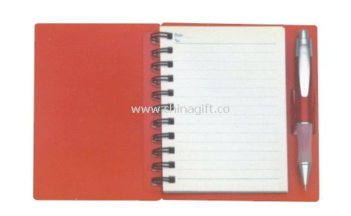 notebook with pen