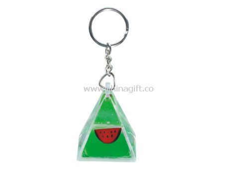 Acrylic Liquid Pyramid Keychain