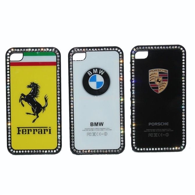 Car Brand Diamonds PC For Apple Iphone4 Case