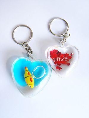 Liquid heart shape Keychain