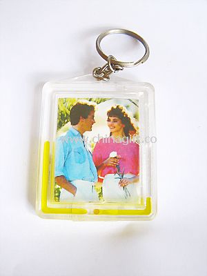 Liquid photo frame keychain