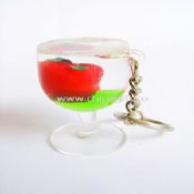 Liquid Cup shape keychain with floater