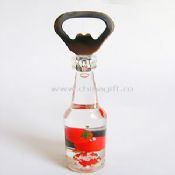 Liquid floater bottle opener