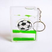 Liquid football promotional keychain