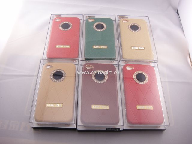 Diamond PU & PC Frame For Apple Iphone4 Case