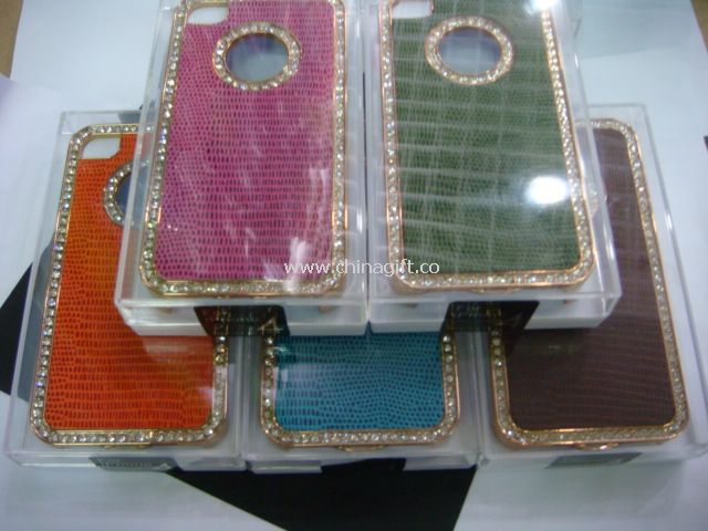 Diamond PU Case For iPhone4