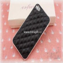 Fashionable lozenge grid PU case for iphone4 China